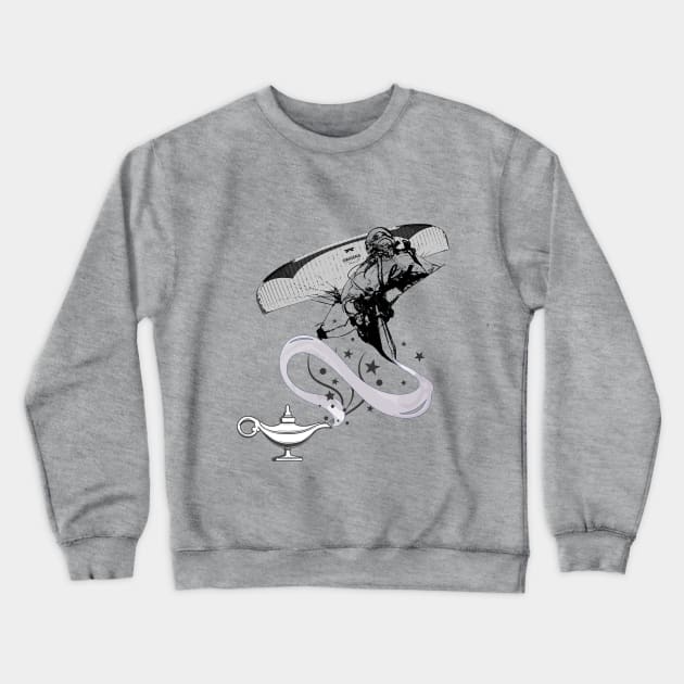 Magic lamp paragliding flight Crewneck Sweatshirt by RubenGT